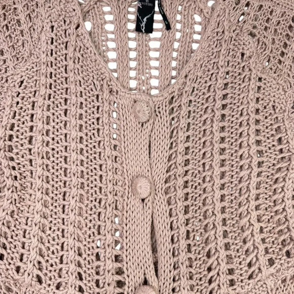 ii Sisters Rose Pink Knot Fairy Cardigan Sweater Large - Picture 3 of 11